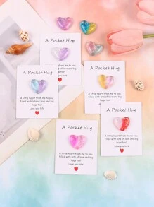 1 件/3 件/10 件小爱心口袋拥抱卡，特别生日婚礼派对情人节礼物，隔离礼物，拥抱信物，想想你的礼物可爱的树脂动物装饰与鼓励贺卡，家居装饰，房间装饰，奇怪的东西，回到学校情人节