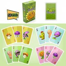 PLANTS VS ZOMBIES Plants Vs Poker Cards - Deck Of Playing Cards - Fun Card Games For Adults - Plants Vs Themed Poker Set,Playing Card Deck,Korean Game,Go Fish Card Game