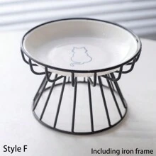 PETSIN Ceramic Pet Feeding Plate Canned Bowl Cute Pattern Easy To Clean Ceramic Plate Cat Food Bowl