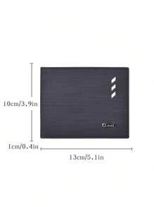 SHABILI 男士经典短款钱包复古青年超薄学生新款多功能卡包真皮钱包男士钱夹钱包男钱包牛皮 - 黑色 - 查看 4