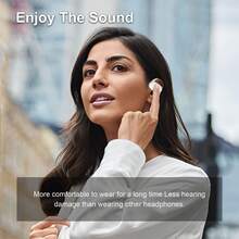 可旋转挂钩蓝牙耳机 空气传导 无漏音 柔软硅胶耳机 无线蓝牙耳机 游戏耳机 HIFI重低音 立体声 高清通话立体声耳机 适用于安卓兼容iPhone运动耳机 智能耳机SP30 - 彩色 - 查看 3