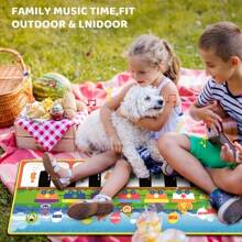 Tapis de piano musical pour enfants, tapis de danse au sol avec 10 chansons, 8 sons d'animaux, 5 modes. Couverture de clavier pour enfants, tapis de jeu musical tactile, jouet d'éducation musicale précoce, cadeau pour les tout-petits filles et garçons