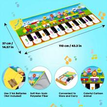 Tapis de piano musical pour enfants, tapis de danse au sol avec 10 chansons, 8 sons d'animaux, 5 modes. Couverture de clavier pour enfants, tapis de jeu musical tactile, jouet d'éducation musicale précoce, cadeau pour les tout-petits filles et garçons