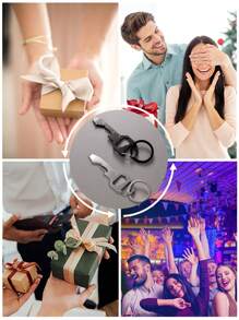 Street 1pc Men's Multi-Functional Stainless Steel Bottle Opener Keychain Car Accessories Bag Charm School Cute Goth Y2k Bag Lanyards With Id Holder Car Accessories Bag Charms - Black - View 9