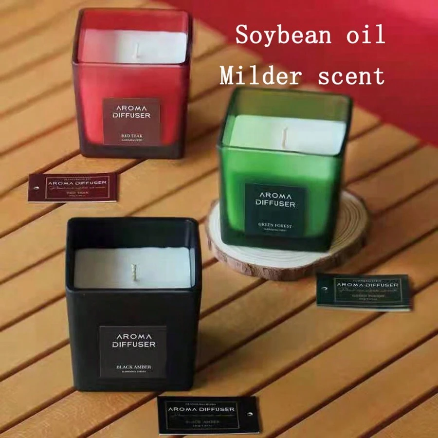 1pc 新款香薰香味蜡烛天然无烟大豆植物蜡燃烧蜡烛晚宴派对玻璃罐香味蜡烛女儿节日生日母亲节情人节礼物家庭宴会厅婚礼桌面装饰适用于疗愈心情除臭除臭清新空气