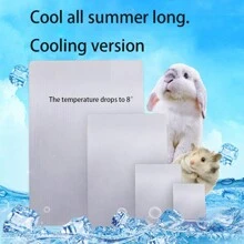 1 pieza Placa de refrigeración de aluminio para mascotas en verano, placa de refrigeración para conejos, hámsteres pequeños, gatos dragones, placa de hielo para disipar el calor, productos de refrigeración de verano para mascotas pequeñas