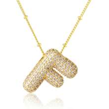 女士首字母项链 金色字母项链 - 金色 - 查看 34