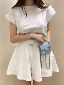 2025春秋休闲舒适长袖套头衫 - 白色 - 查看 2