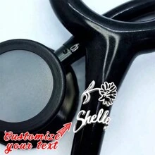 1Pc Personalized Stethoscope Name Tag, Birth Flower Stethoscope Charm ID Tag, Nurses Week Gift, Graduation Gift For Nurses_Doctors_Medical Assistants Gift,Fathers Day Gift