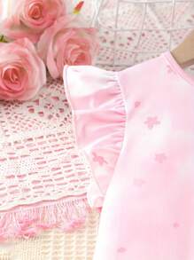 3pcs/Set Young Girl Cartoon Print Nightgown, Comfortable Summer Lightweight Dress Loungewear - Multicolor - View 4