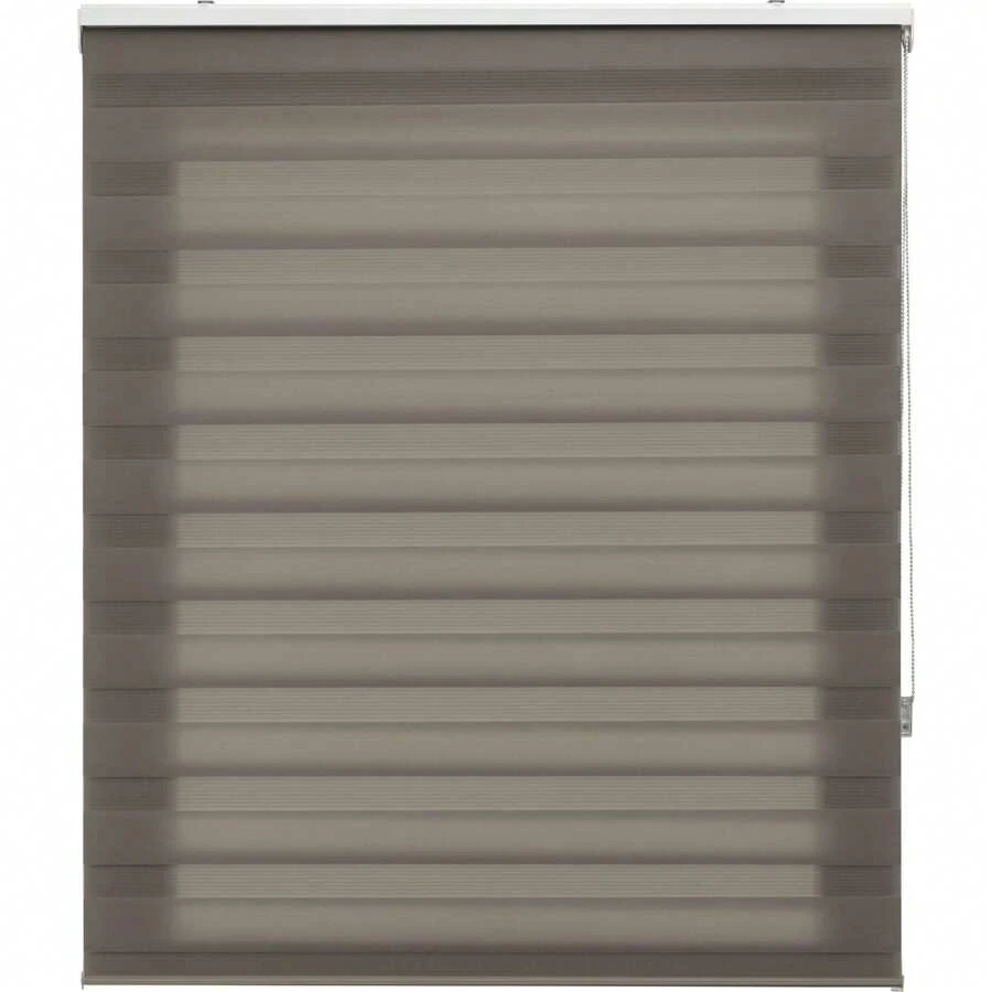 Ecommerc3 Estor Enrollable Noche y Día a Medida Tamaño 125x180 - Estor Noche y Día Tamaño Tela 122x175 - Estor Noche y Día Fácil Instalación Beige - Azul Marino - Ver 1