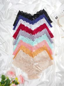 9pcs/Pack Women Lace Panties - Multicolor - View 3