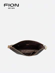 FION Stacked Shoulder Bag Tote Bag In Signature Canvas Soft Leather Hobo Bag For Women Shopping Daily Work Commuter Bag With Top Zip Closure,Black - Black - View 7