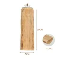 Soporte de madera de abeto natural para loro, barra sólida de madera, plataforma de descanso, trampolín para jaula de aves, accesorios de juguetes para aves