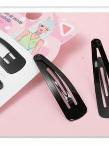 12 Pack De Cucas /broches De Cabello Practicas De Fácil Uso - Negro - Ver 2