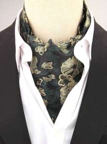 Bufanda larga reversible retro para hombre, bufanda casuales de caballero, bufanda formal de negocios para primavera, otoño e invierno, accesorios de camisa de traje de fiesta casual estilo ascot, excelente regalo boho