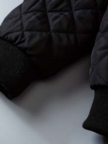 1pc Tween Boy Soft Thermal Lined Casual Outdoor Solid Color Hooded Jacket, Back To School, Winter