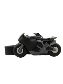 批发摩托车人物钥匙扣，可爱卡通人物吊坠钥匙圈 - 黑色 - 查看 3