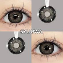1 Pair Black Soft Disposable Cosmetic Contact Lenses, 1 Year Lifespan, Suitable For Daily Use And Carrying Halloween Costume Cosplay - Black - View 1