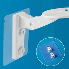 1 szt. Uchwyt monitorujący bez wiercenia do kamery, bezprzewodowy monitor sieciowy, wieszak ścienny, podstawa podtrzymująca kamerę, uchwyt kamery, uchwyt ścienny do kamery monitorującej, śruba klejąca, odpowiedni do domowego biura, uchwyt kamery kopułkowej, monitoring CCTV - Biały - Zobacz 7