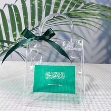 5pcs Happy Saudi National Day Arabia Emblem Flag Transparent Gift Bags Jordanian JEDDAH Prince Mohammed Arabian Tote Bag PVC Waterproof Transparent  Companion Gift Candy Bag - Transparent Bag - View 8