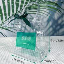 5pcs Happy Saudi National Day Arabia Emblem Flag Transparent Gift Bags Jordanian JEDDAH Prince Mohammed Arabian Tote Bag PVC Waterproof Transparent  Companion Gift Candy Bag - Transparent Bag - View 5