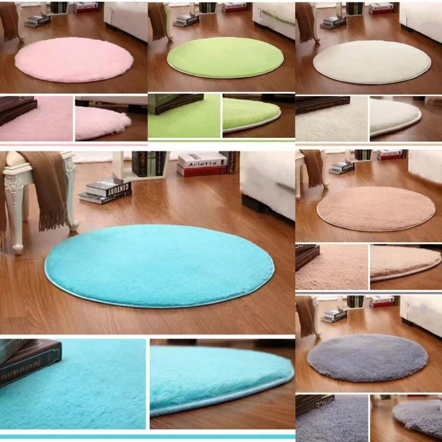 Alfombras y tapetes redondos lindos para decoración del hogar, sala de estar, dormitorio, entrada - Multicolor - Ver 1
