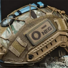 A B AB O NEG POS Tactical Military Morale Applique Hook And Loop Uniform Sticker Cloth Badge Emblem Blood Type Fastener Patches - Multicolor - View 4