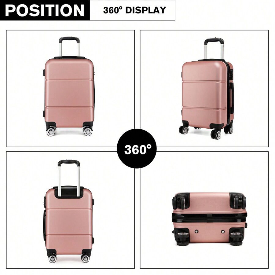 20 Inch Lightweight ABS Hardshell Spinner CarryOn Luggage With