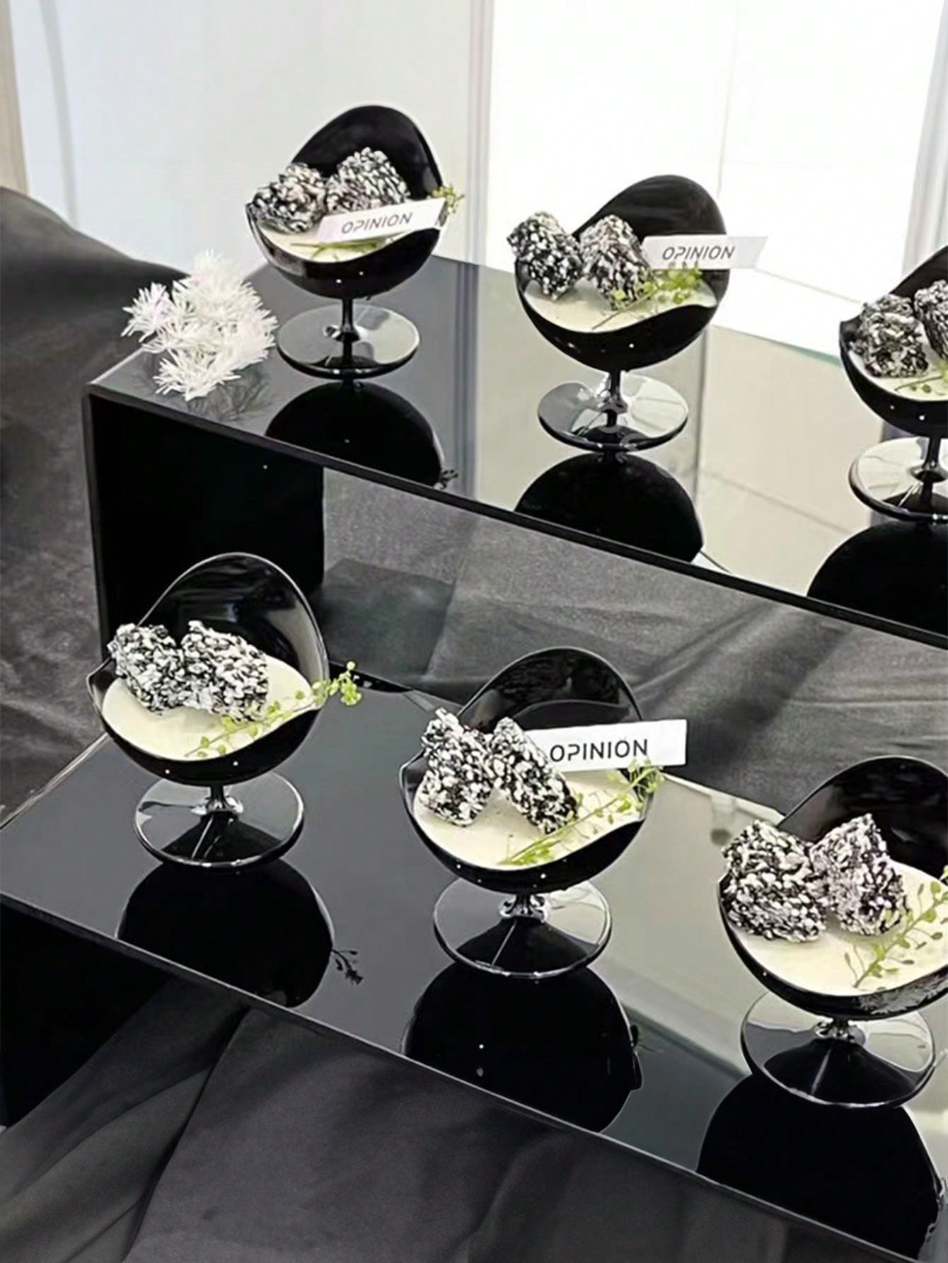 8 قطع / 20 قطعة كأس على شكل كرسي شفاف ، كأس آيس كر...