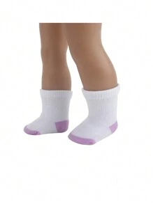Chaussettes de poupée de 18 po, chaussettes de 6 cm de long + accessoires de chaussettes décoratives en peluche pour poupée. Accessoires pour poupée , poupée, poupée bébé