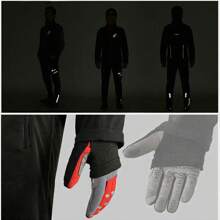 RockBros Windproof Jacket, Warm Jacket, Windproof And Waterproof Men's And Women's Jacket, Windproof And Warm Winter Jacket, Unisex Cycling Suit, Autumn And Winter Casual Long Sleeved Pants, Fleece Outdoor Windproof And Warm Equipment - Black red - View 5