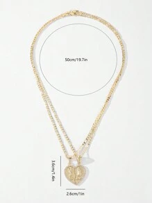 1pc Elegant & Simple Copper Zirconia Embedded Virgin Mary & St. Jude Affectionate Heart Shaped Pendant Necklace, Best Wishes Gift Box, Suitable For Friends, Daily & Holiday Wear, Prayer Valentines,Mom,Mother,Mother's Day,Gift