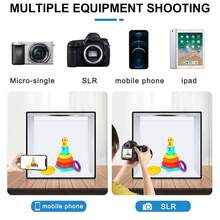 16" LED Photo Studio Light Box, Shooting Light Tent With Adjustable Brightness, 6 Kinds Of Double-Sided Color Backdrops And Adjustable White Light, Soft Light, Warm Light For Product Photography, Portable Folding Photography Tent Kit - Black - View 6