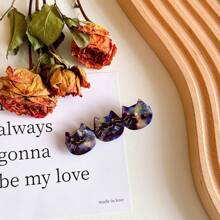 مشابك شعر بلاستيكية ثلاثية اللون من الأسيتات بتصميم قطة وتمساح، مشابك شعر مخالب، اكسسوارات شعر، أدوات مدرسية