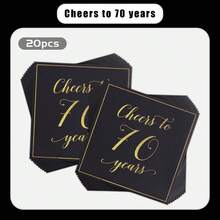 Birthday Party Supplies Cocktail Napkins, Disposable Black Gold Party Paper Napkins,  Anniversary Birthday Beverage Napkins For Birthday Party Decorations - Black Gold - View 14