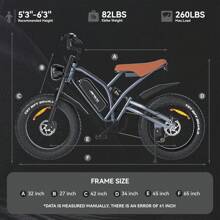 X50 Electric Bike For Adults With Powerful 750W Brushless Motor, Long-Lasting 48V Removable Battery, 20 Inch Fat Tires, Shi-Mano 7-Speed Gear System 26MPH Snow Beach Mountain Electric Bicycle - Grey - View 6