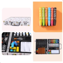 Suitcase Of Dreams Children's Painting 53 Pieces In Aluminum Drawing Pencil Coloring Pen - trắng - Xem 5