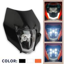 Motocross LED Headlight, Universal Motorcycle Headlight Kit, Compatible With Motocross Enduro ATV Supermoto 150 250 350 450 500 SX XCW EXC SXF XC SMC R 690