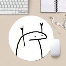 1 buc. Tampă de mouse rotundă drăguță și distractivă, mini mouse pad de călătorie cu bază anti-alunecare din cauciuc, mousepad mic pentru laptop, birou, acasă, studiu și jocuri, potrivit pentru fete și băieți - Multicolor - Vizualizare 1