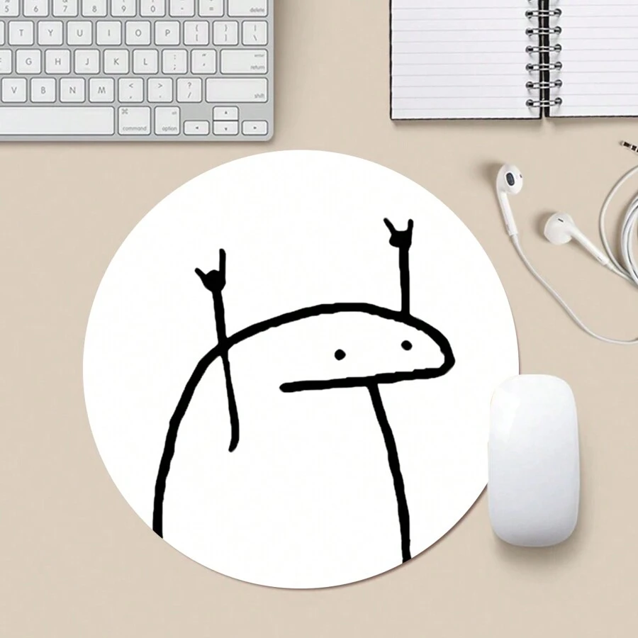 1 buc. Tampă de mouse rotundă drăguță și distractivă, mini mouse pad de călătorie cu bază anti-alunecare din cauciuc, mousepad mic pentru laptop, birou, acasă, studiu și jocuri, potrivit pentru fete și băieți - Multicolor - Vizualizare 1