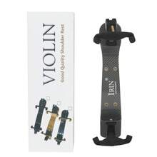 IRIN IRIN Aluminum Violin Shoulder Rest Chin Rest Pad For Adult Beginner Performance Violin, Sizes: 1/8, 1/4, 1/2, 3/4, 4/4, Wood Grain & Fiber Texture