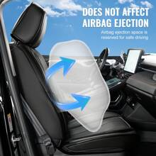 Seat Covers  Universal Car Seat Covers Front Seats  6pcs Faux Leather Seat Cover  Full Enclosed Design  Detachable Headrest And Airbag Compatible  For Most Cars SUVs And Trucks Black - 黑色 - 查看 6