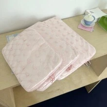 1PC Korean Ins Style Lace Embroidered Bow IPad Tablet Bag 11/13/15 Inch Laptop Storage Back To School - Multicolor - View 10