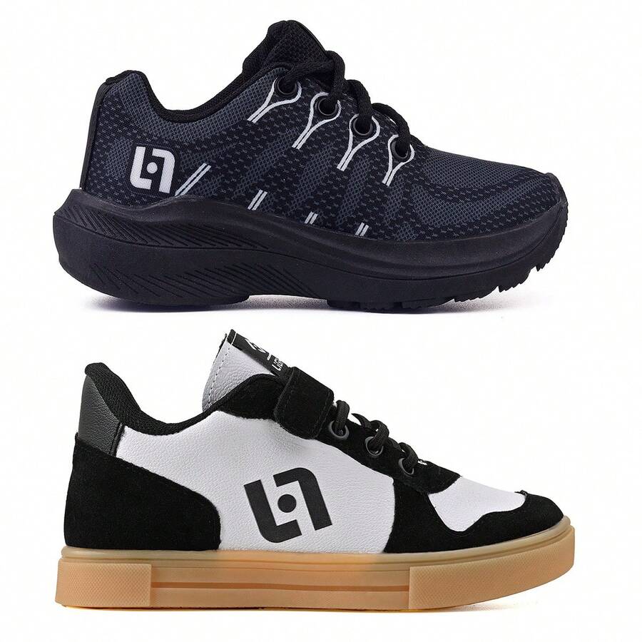 CALCADOS LGHT LIGHT Children's Led Casual School Sneakers Kit Boys Basic Street Jogger - trắng - Xem 1