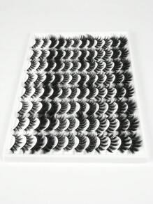 48 Paar lange, voluminöse Kunstwimpern aus Kunstmink, 17-20mm DD-Locken, 5D-Fake-Wimpern, volle Streifen, Manga-Spitzen-Kreuz-Augen-Wimpern, 6 gemischte Stile, Freundschafts-Paket