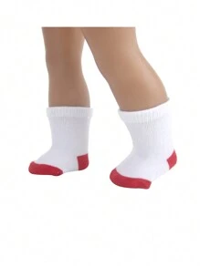 Chaussettes de poupée de 18 po, chaussettes de 6 cm de long + accessoires de chaussettes décoratives en peluche pour poupée. Accessoires pour poupée , poupée, poupée bébé