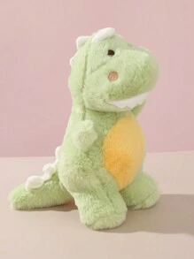 1 pieza Muñeco de peluche de dinosaurio con diente grande y dibujo animado de color aleatorio para mascota - Multicolor - Ver 3