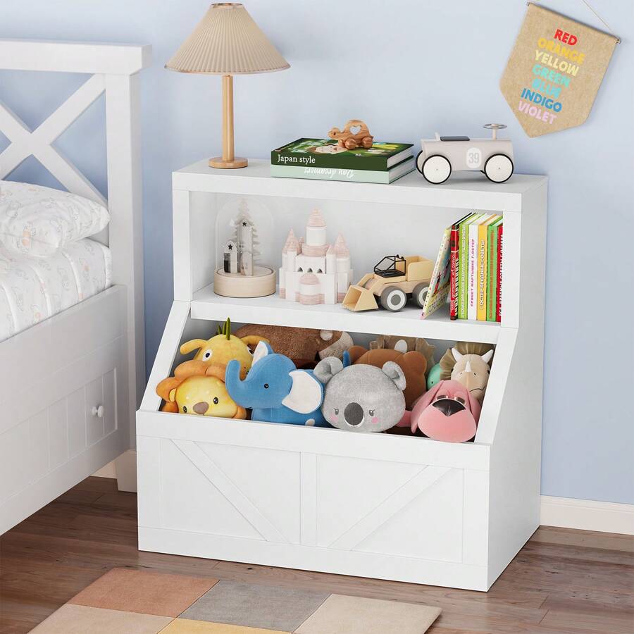 Bookshelf And Storage, Wooden Toddler Bookcase With Storage