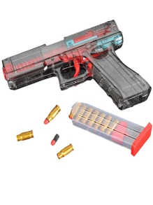New Transparent Soft Bullet Shooting Toy Pistol Gun, Safe Foam Bullet Firing Gun Model - Multicolor - View 9